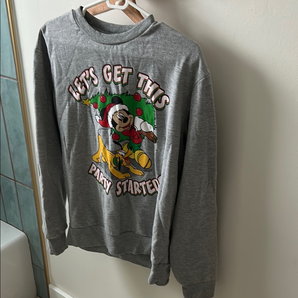 Disney Gray Sweatshirt with Mickey Mouse
